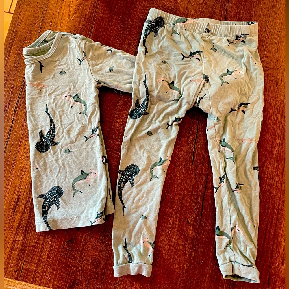 Kyte Baby pajamas, Sharks print